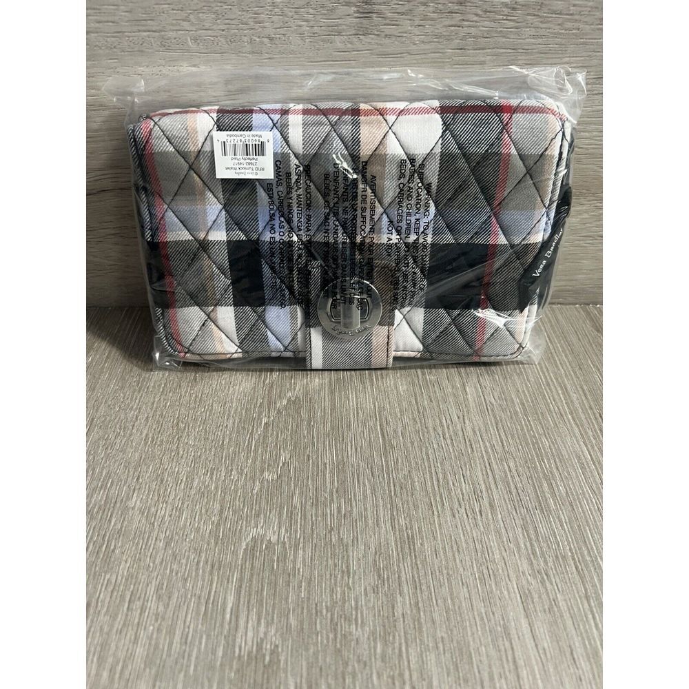 Vera Bradley RFID Turnlock Wallet PERFECTLY PLAID ~ BRAND NEW